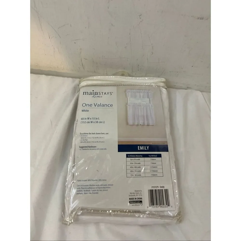 Mainstays one window valance white 